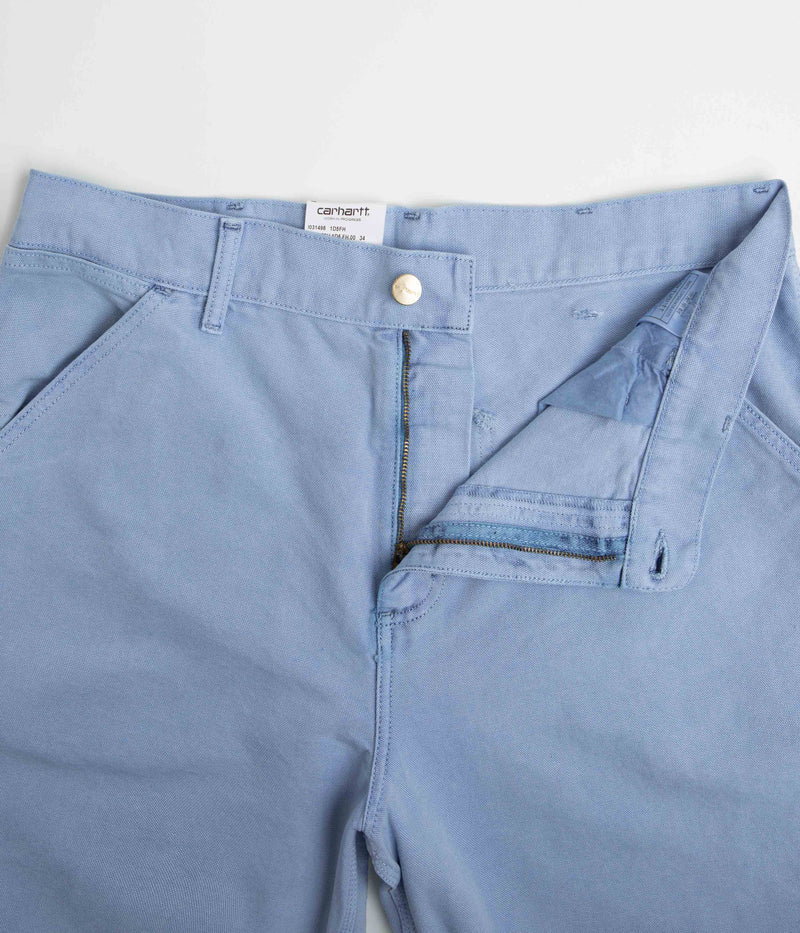 Carhartt Single Knee Shorts in Faded Piscine