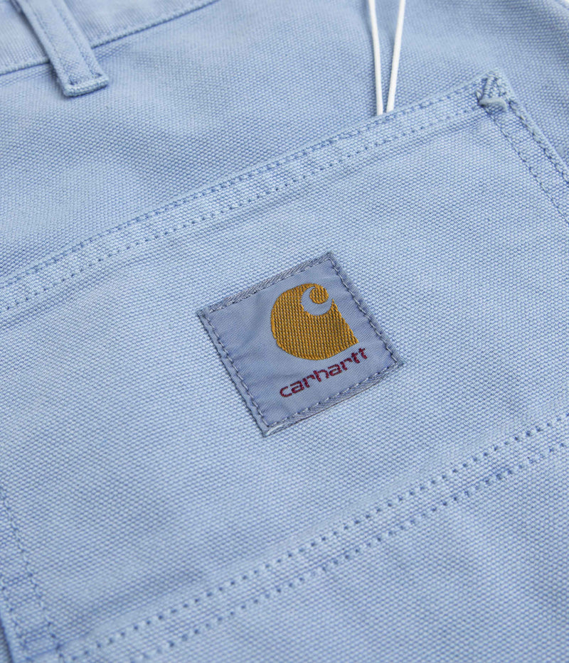 Carhartt Single Knee Shorts in Faded Piscine