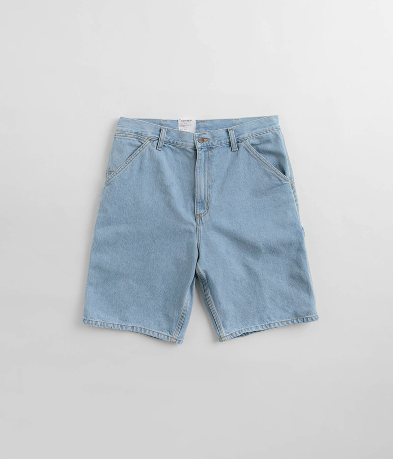 Carhartt Single Knee Shorts in Heavy Stone Bleached Blue