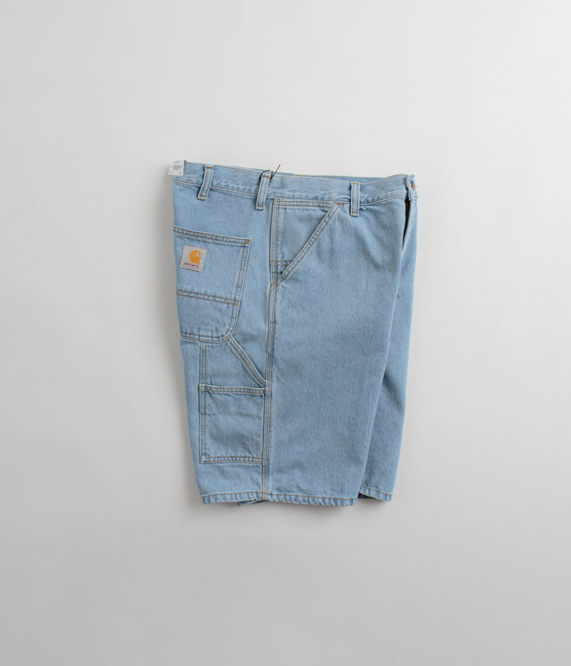 Carhartt Single Knee Shorts in Heavy Stone Bleached Blue