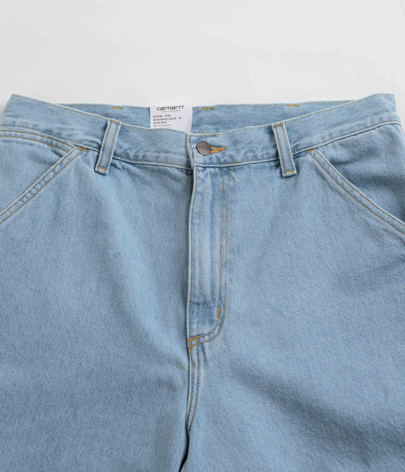 Carhartt Single Knee Shorts in Heavy Stone Bleached Blue