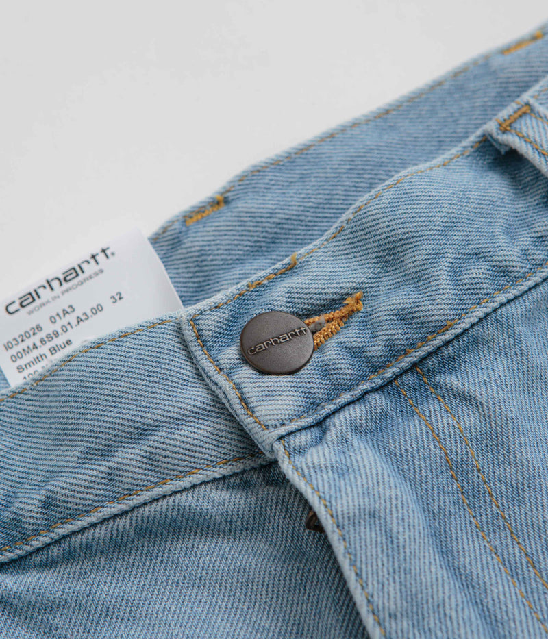Carhartt Single Knee Shorts in Heavy Stone Bleached Blue