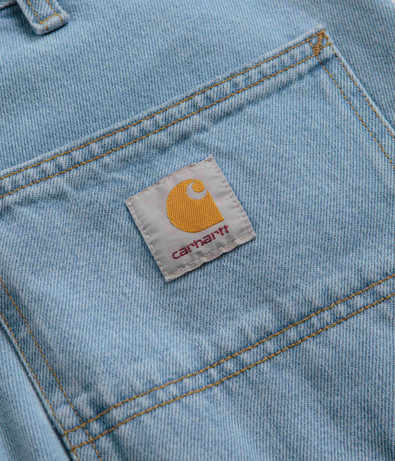Carhartt Single Knee Shorts in Heavy Stone Bleached Blue