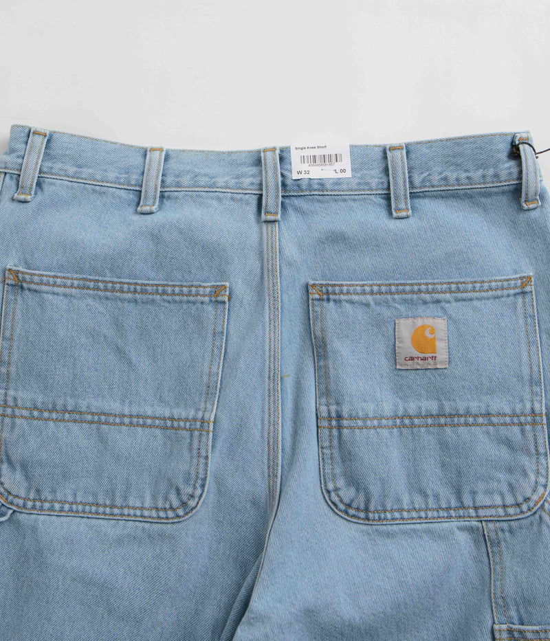 Carhartt Single Knee Shorts in Heavy Stone Bleached Blue