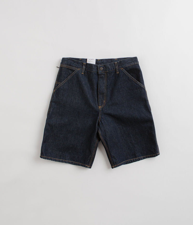 Carhartt Single Knee Shorts in Rinsed Blue
