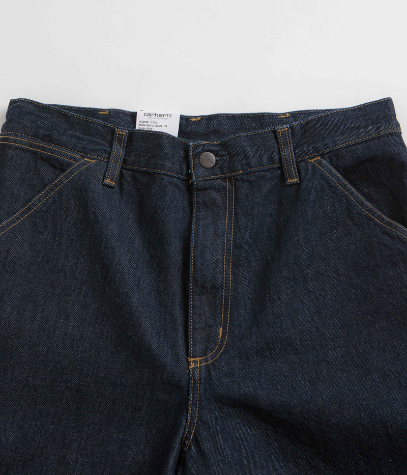 Carhartt Single Knee Shorts in Rinsed Blue