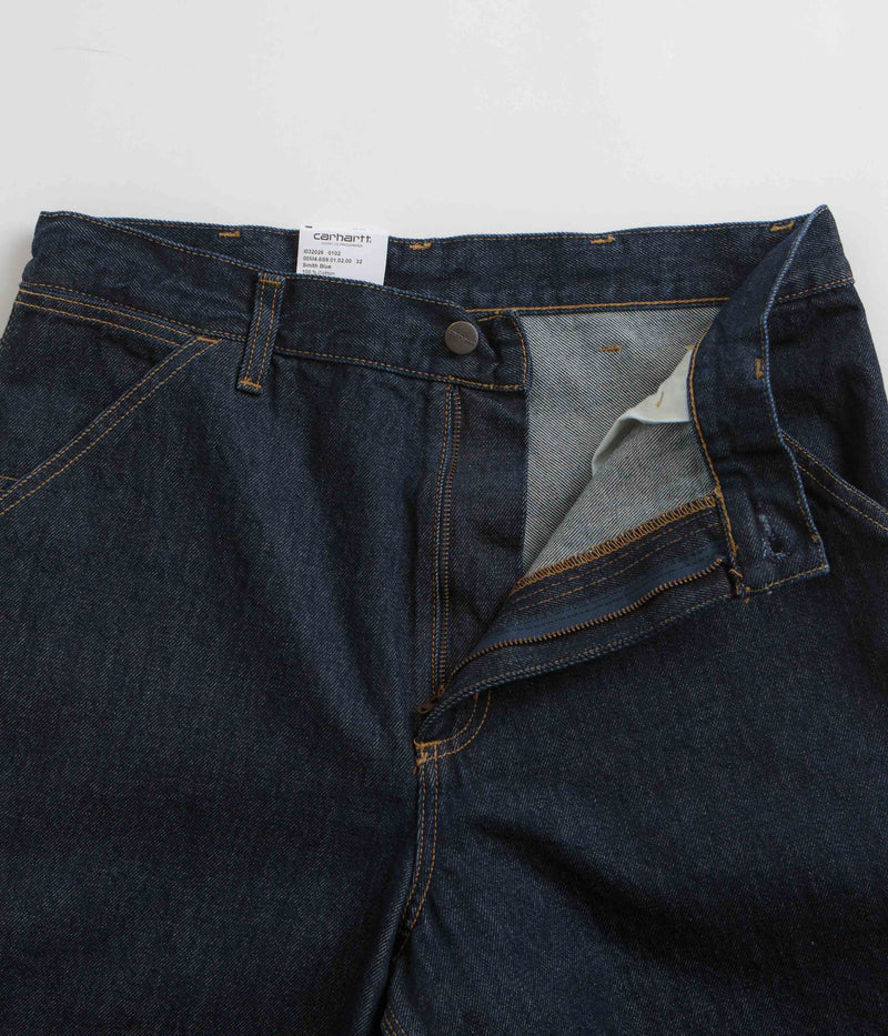 Carhartt Single Knee Shorts in Rinsed Blue