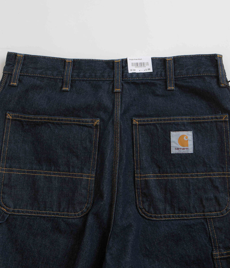 Carhartt Single Knee Shorts in Rinsed Blue