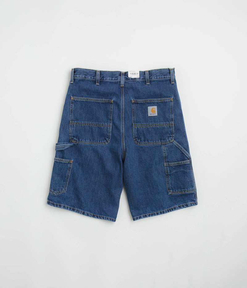 Carhartt Single Knee Shorts in Stone Washed Blue