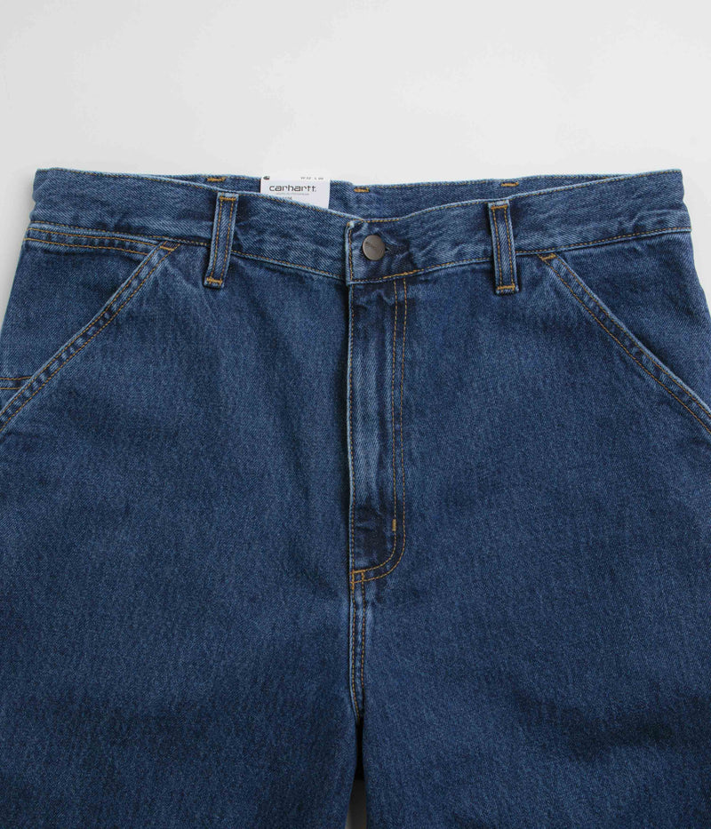 Carhartt Single Knee Shorts in Stone Washed Blue
