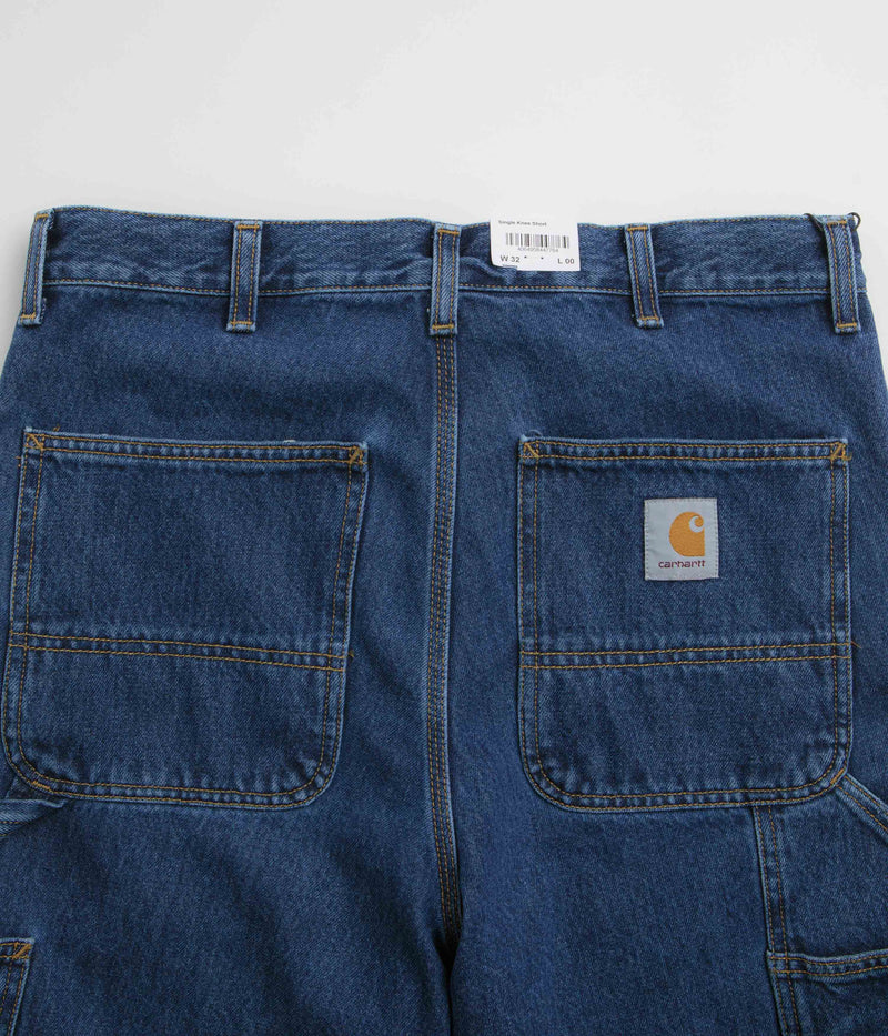 Carhartt Single Knee Shorts in Stone Washed Blue