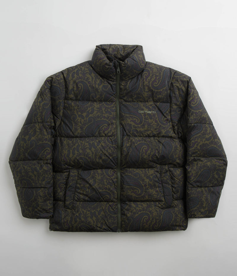 Carhartt Springfield Jacket in Paisley Print and Plant / Black