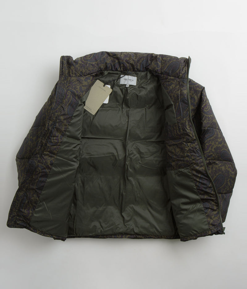 Carhartt Springfield Jacket in Paisley Print and Plant / Black