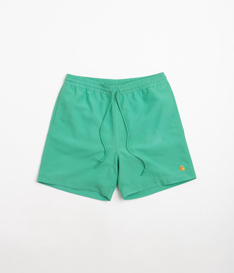 Carhartt Swim Trunks in Aqua Green and Gold