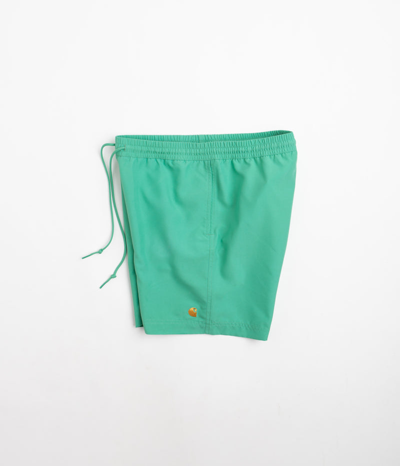 Carhartt Swim Trunks in Aqua Green and Gold