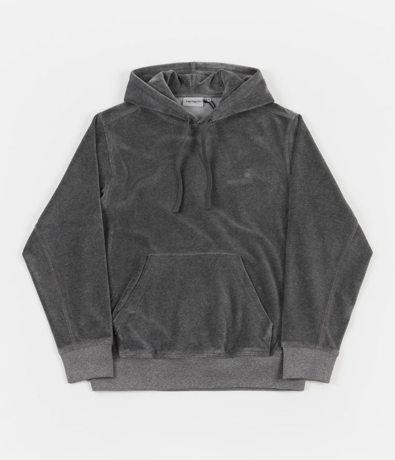 Carhartt United Script Hoodie in Dark Grey Heather