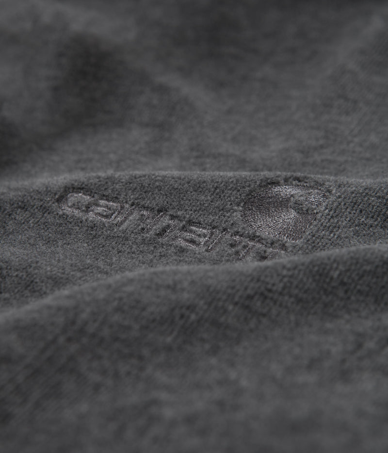Carhartt United Script Hoodie in Dark Grey Heather