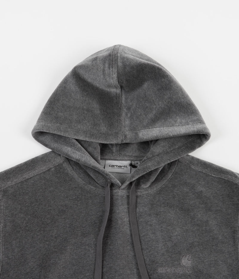 Carhartt United Script Hoodie in Dark Grey Heather