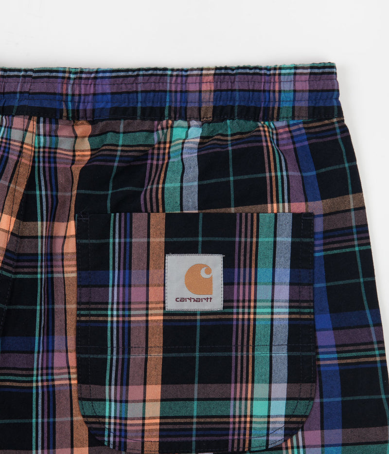 Carhartt Vilay Shorts in Vilay Check and Dark Navy