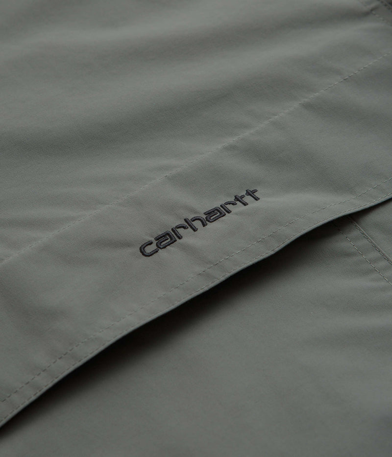 Carhartt Windbreaker Pullover Jacket in Smoke Green and Black