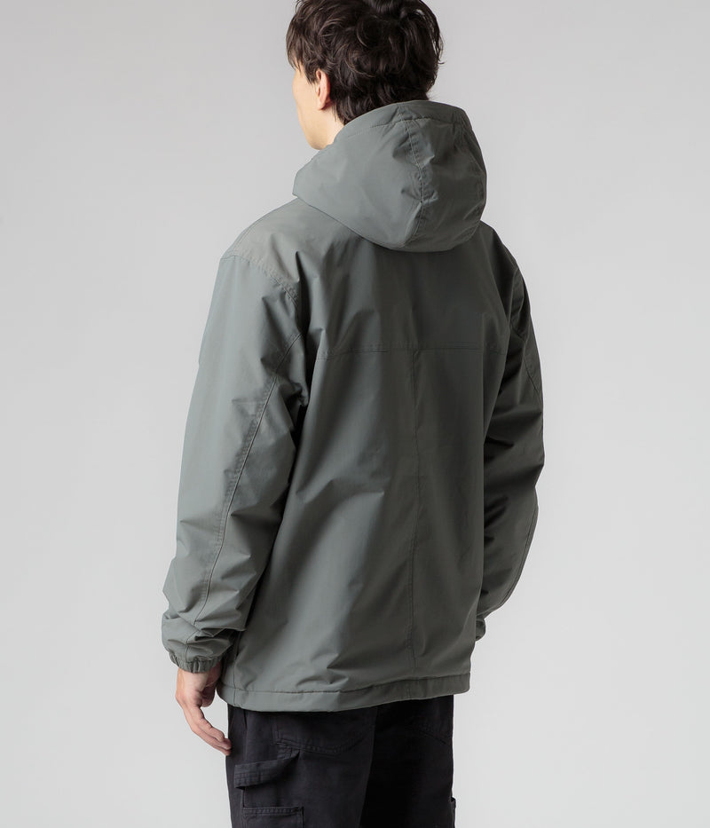Carhartt Windbreaker Pullover Jacket in Smoke Green and Black