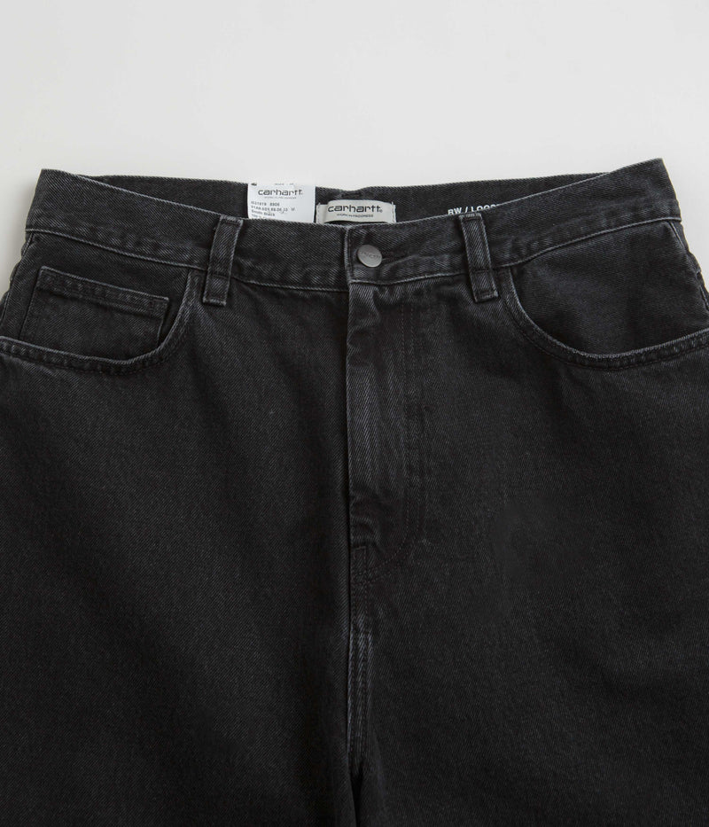 Carhartt Womens Brandon Shorts in Black Stone Washed