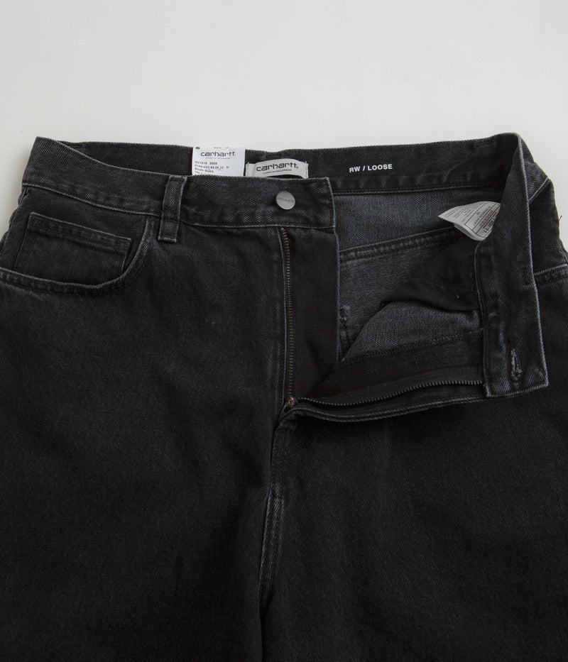 Carhartt Womens Brandon Shorts in Black Stone Washed