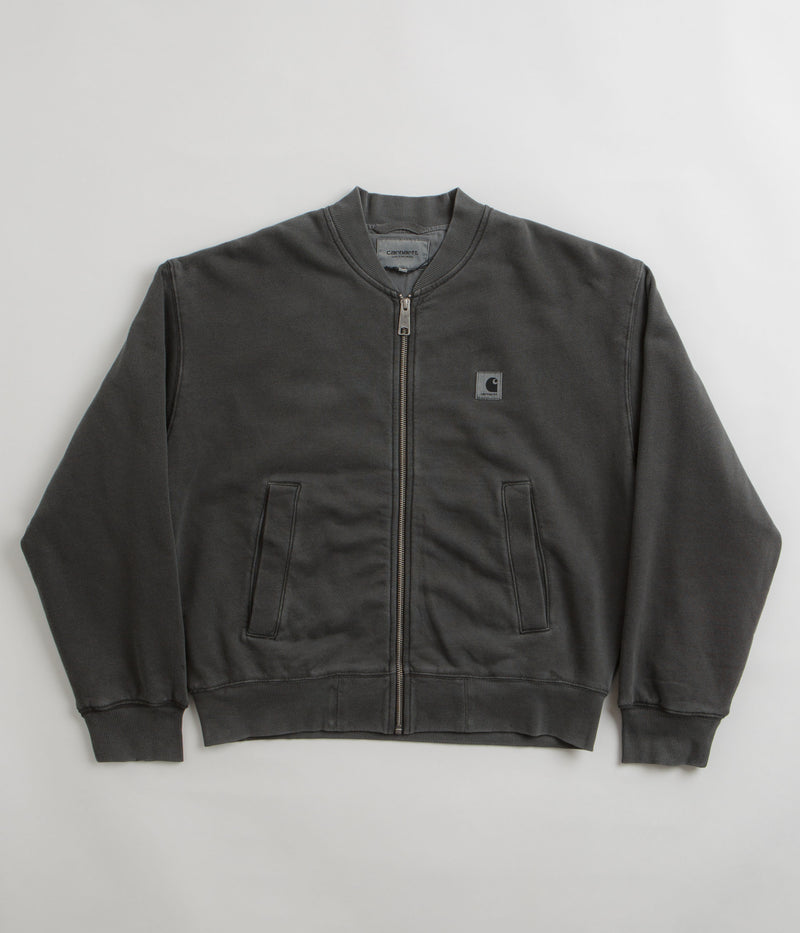 Carhartt Womens Nelson Sweat Bomber Jacket in Charcoal