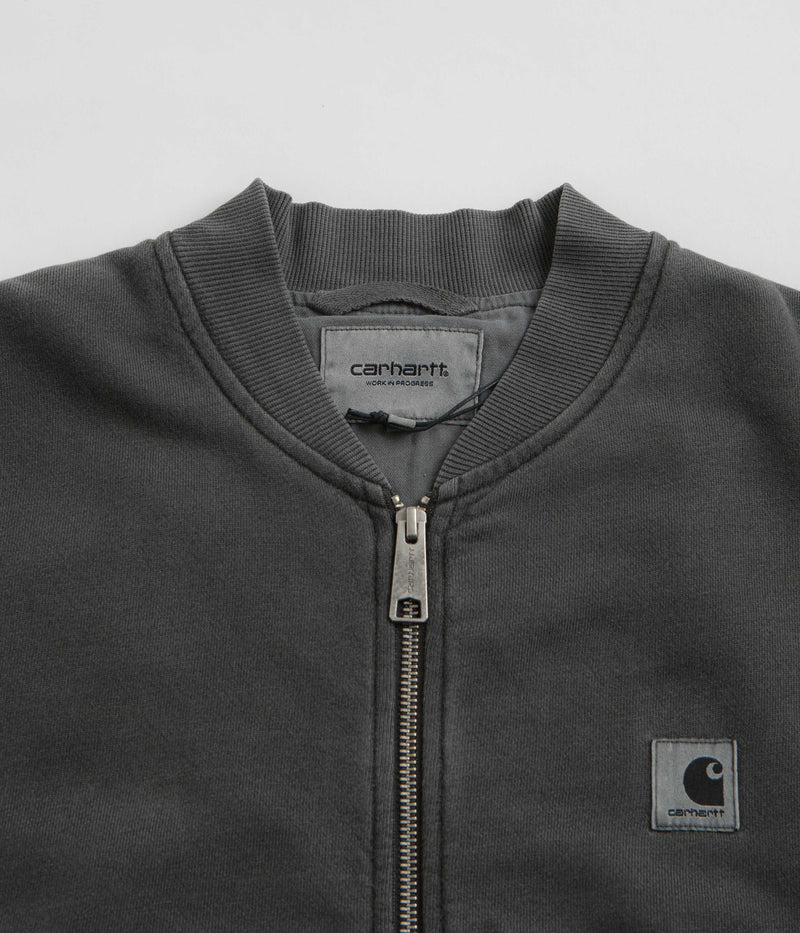Carhartt Womens Nelson Sweat Bomber Jacket in Charcoal