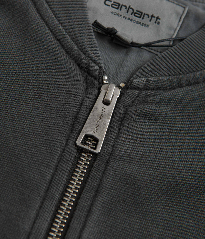 Carhartt Womens Nelson Sweat Bomber Jacket in Charcoal