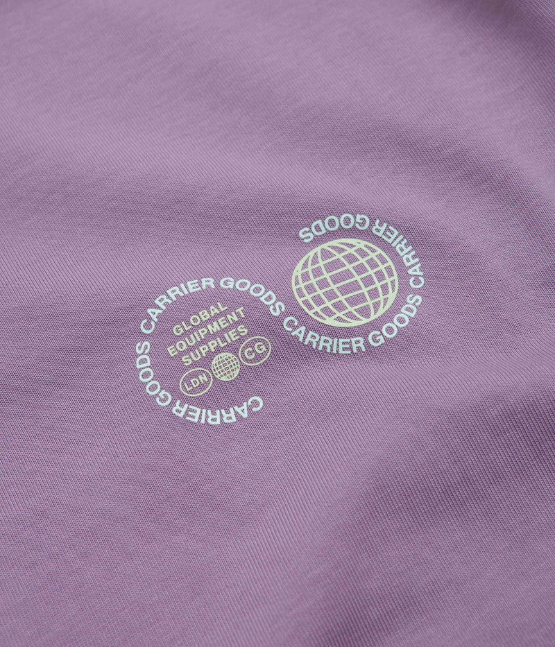 Carrier Goods Globe T-Shirt in Purple Sage