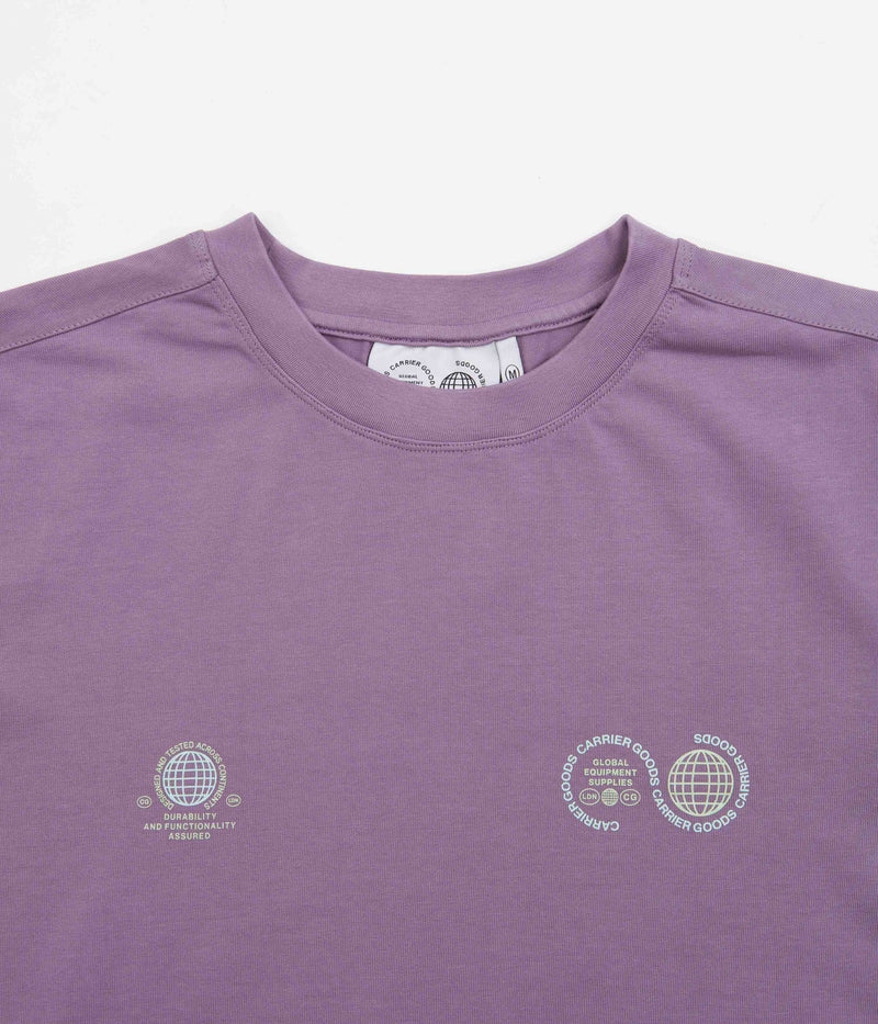 Carrier Goods Globe T-Shirt in Purple Sage