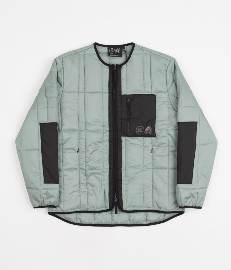Carrier Goods Quilted Zip Through Jacket in Sage