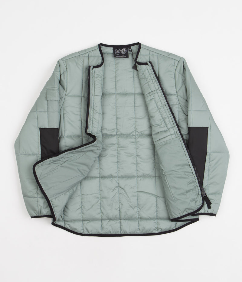 Carrier Goods Quilted Zip Through Jacket in Sage