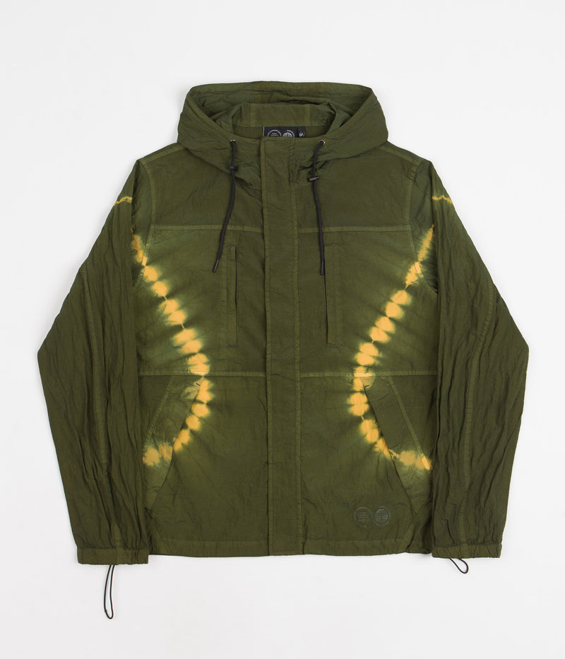 Carrier Goods Tie Dye Nylon Jacket in Golden Green