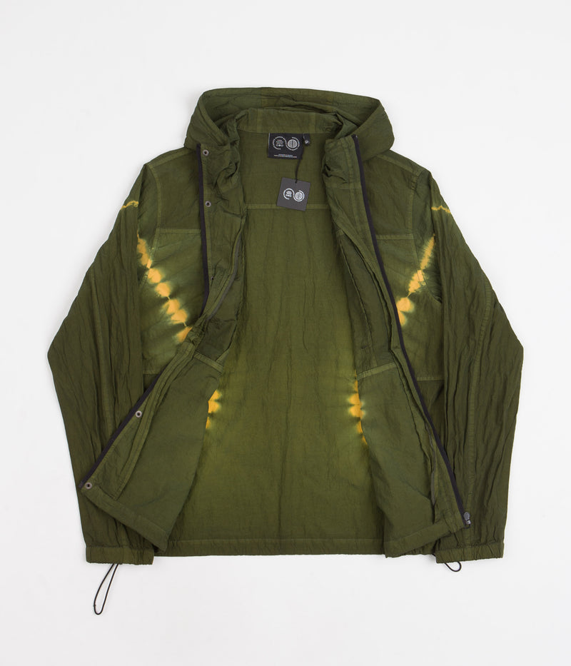 Carrier Goods Tie Dye Nylon Jacket in Golden Green