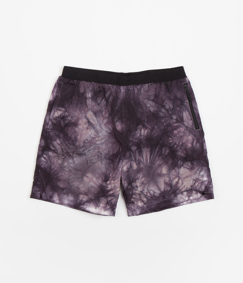 Carrier Goods Tie Dye Trail Runner Shorts in Purple
