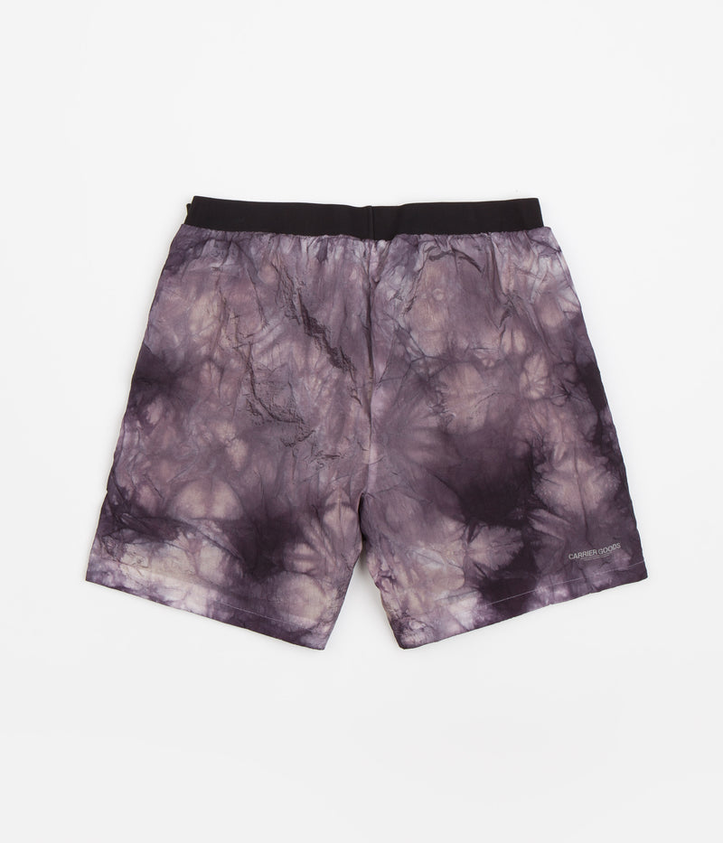 Carrier Goods Tie Dye Trail Runner Shorts in Purple