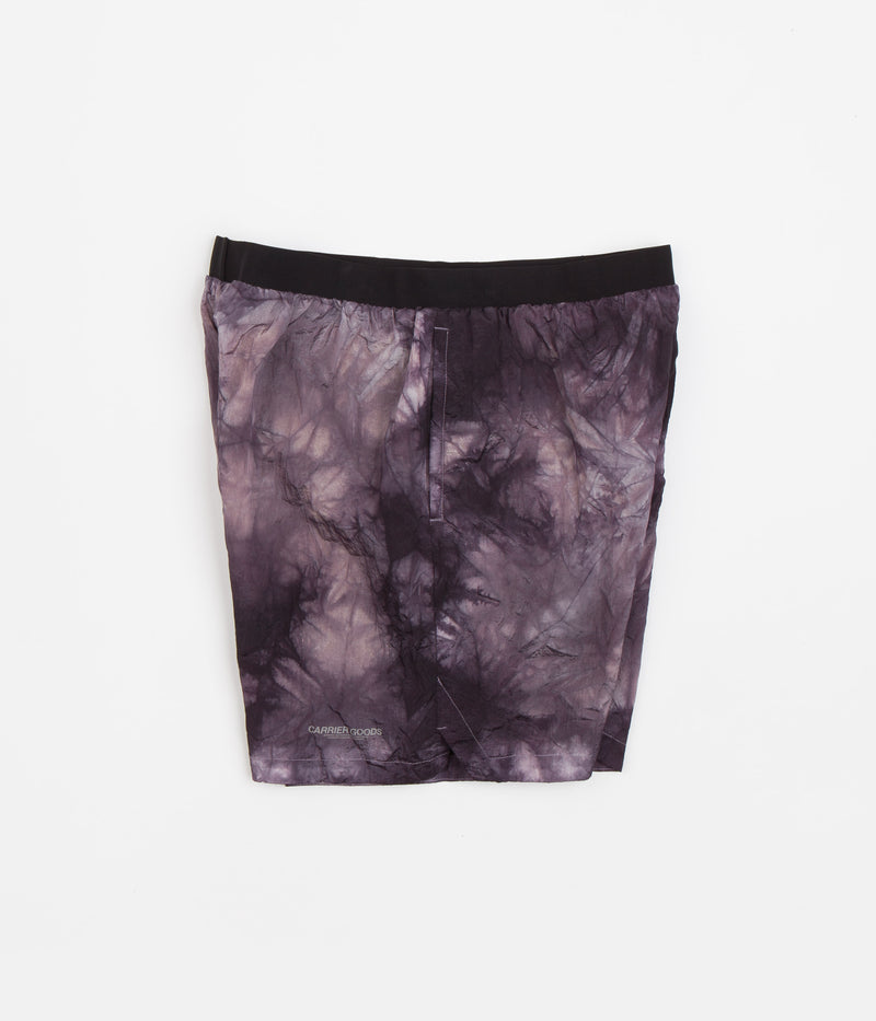 Carrier Goods Tie Dye Trail Runner Shorts in Purple