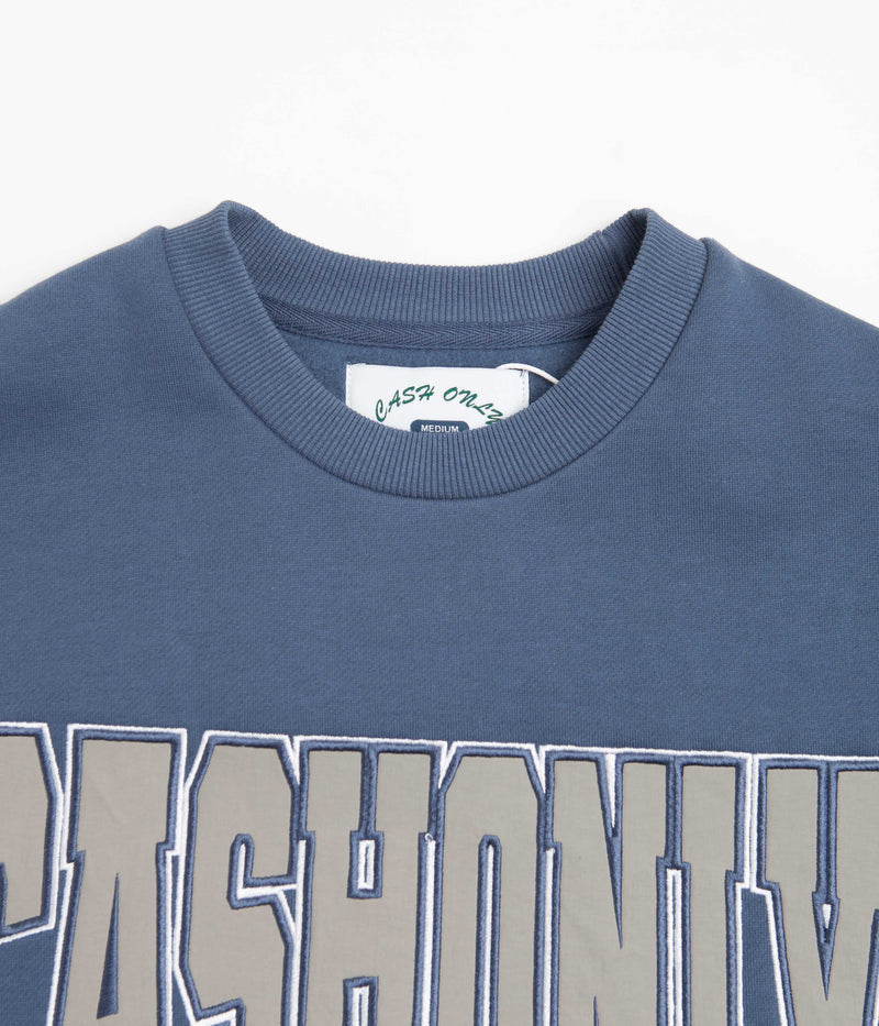 Cash Only All Star Applique Crewneck Sweatshirt in Slate