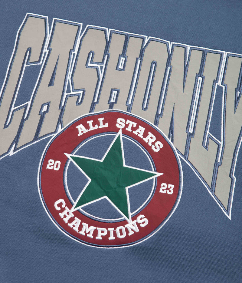 Cash Only All Star Applique Crewneck Sweatshirt in Slate