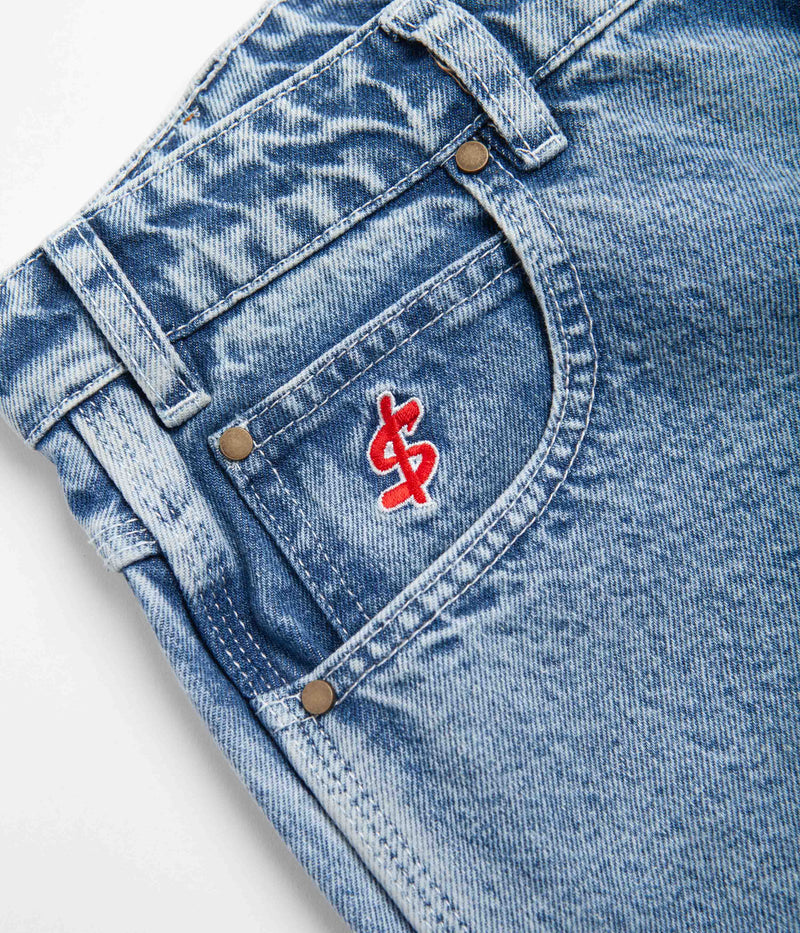 Cash Only All Star Baggy Jeans in Faded Indigo