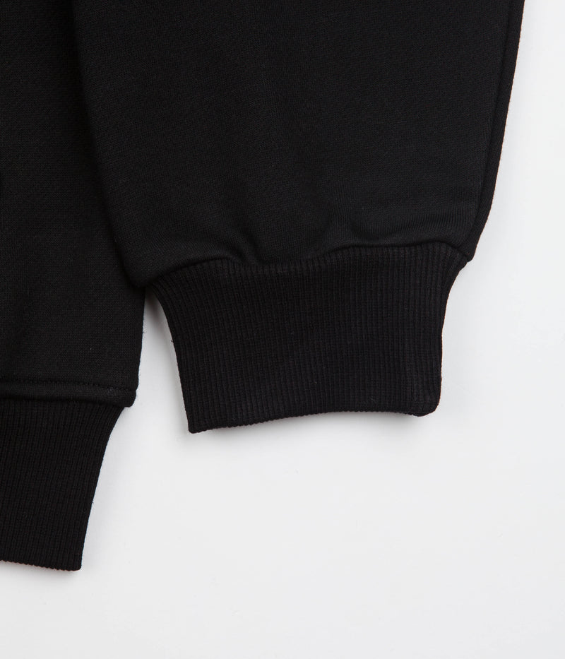 Cash Only Applique Logo Zip Hoodie in Black