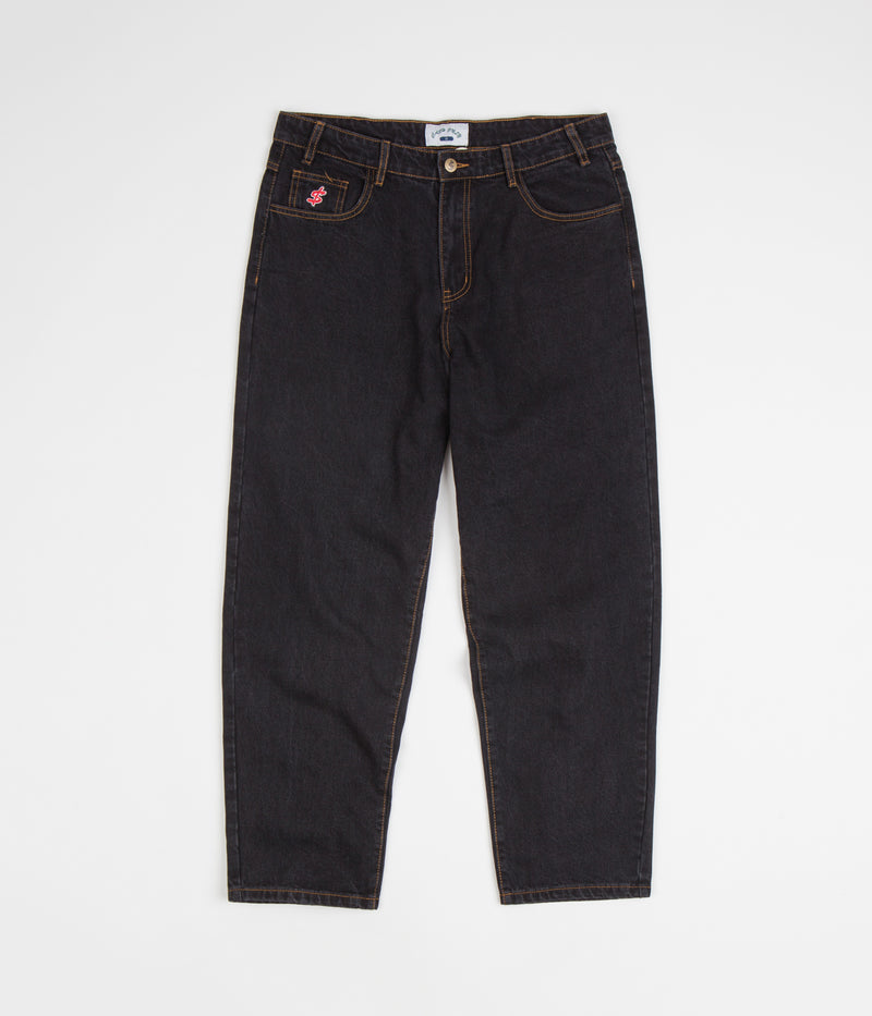 Cash Only Baggy Jeans in Washed Black and Gold