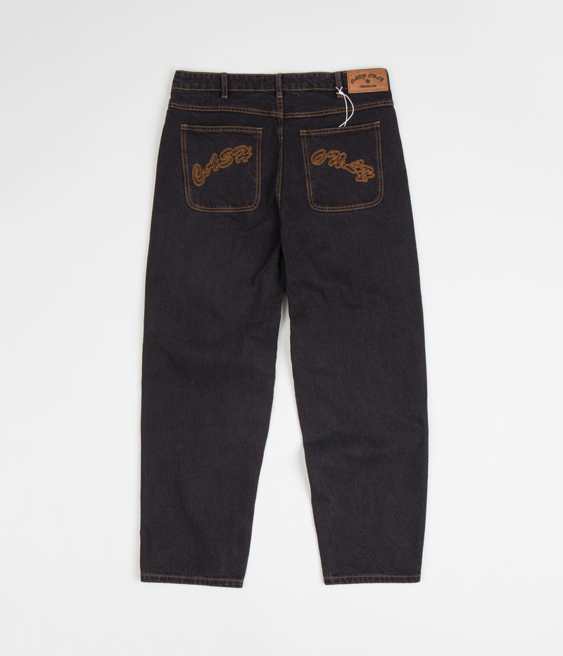 Cash Only Baggy Jeans in Washed Black and Gold
