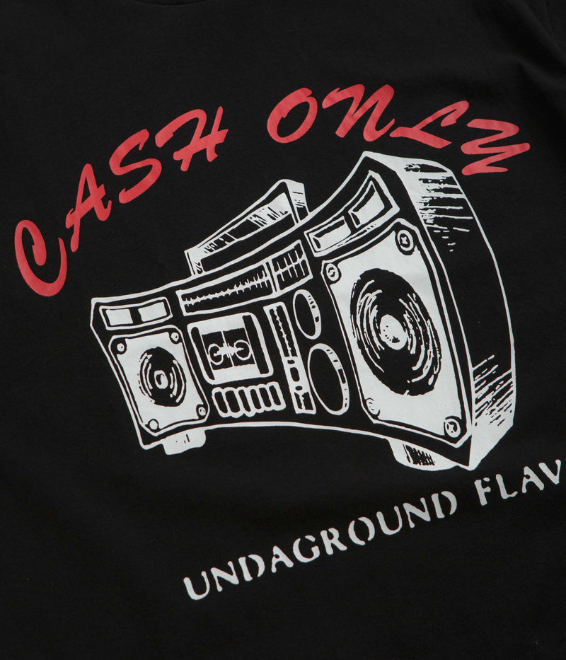 Cash Only Boombox T-Shirt in Black