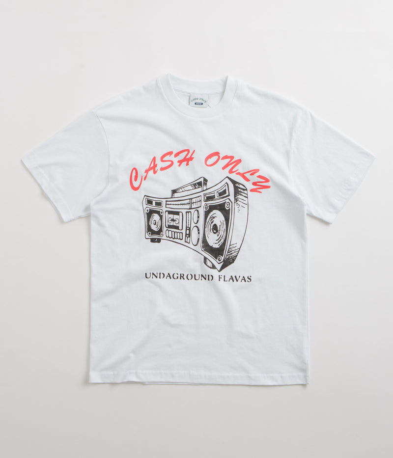 Cash Only Boombox T-Shirt in White