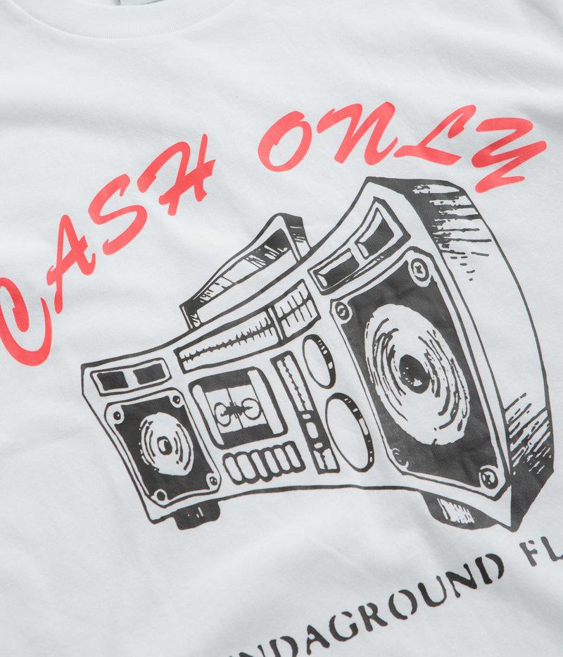 Cash Only Boombox T-Shirt in White