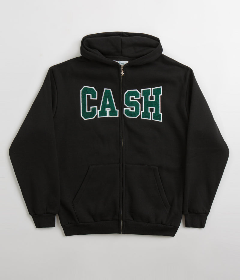 Cash Only Campus Zip-Thru Hoodie in Black