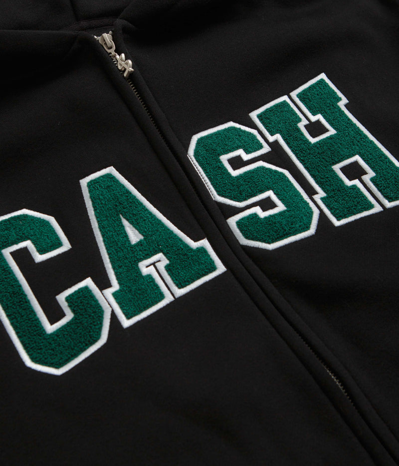 Cash Only Campus Zip-Thru Hoodie in Black